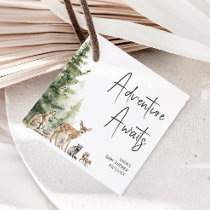 Woodland Adventure Awaits Baby Shower Thank You Favor Tags