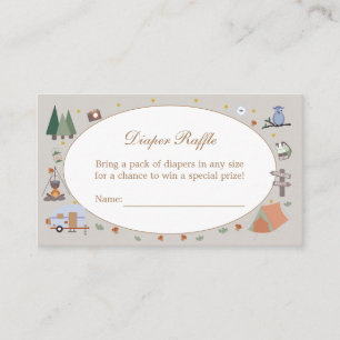 Woodland Adventure Awaits Camping Baby Shower Enclosure Card