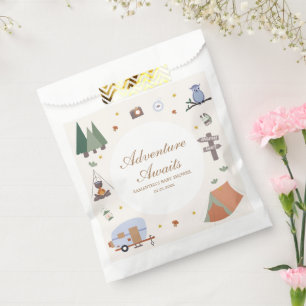 Woodland Adventure Awaits Camping Baby Shower Favor Bag