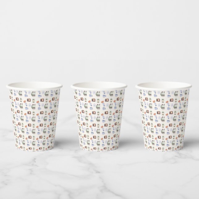 Woodland Adventure Awaits Camping Baby Shower Paper Cups (Multi)