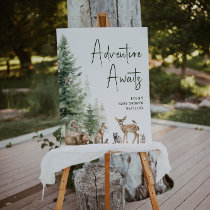 Woodland Adventure Awaits Welcome Baby Shower Foam Board