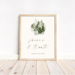 Woodland Adventure Gender Neutral Favors + Treats Poster