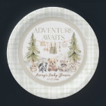 Woodland Adventure Oh Boy Baby Shower Paper Plates<br><div class="desc">Woodland Adventure Oh Boy Baby Shower Invitation</div>
