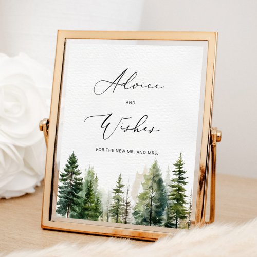 Woodland advice and wishes for Newlyweds Poster