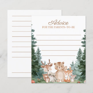 Woodland Advice for the Parents Baby Shower Game