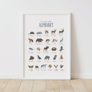 Woodland Alphabet Animal ABC Nursery Decor