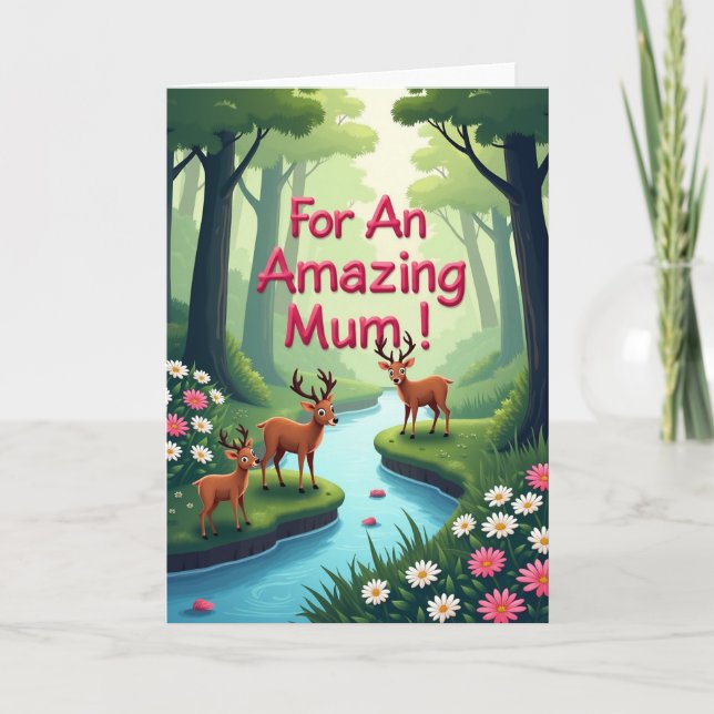 Woodland Amazing Mum Card (Front)