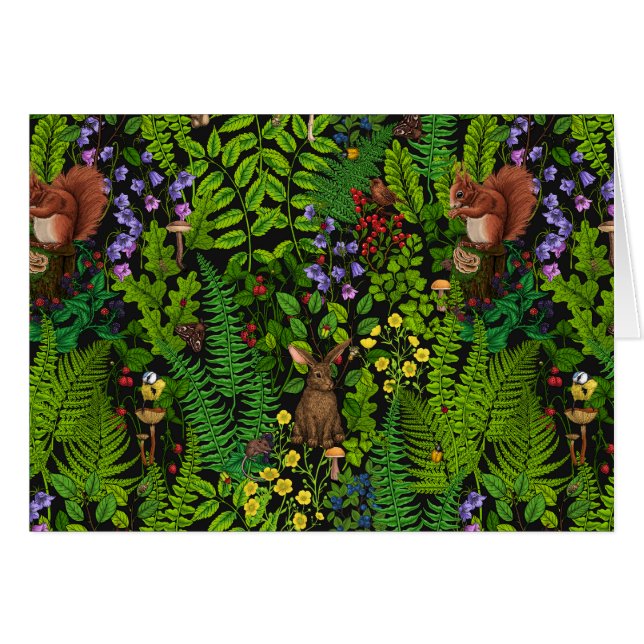 Woodland amimals and plants cards (Front Horizontal)