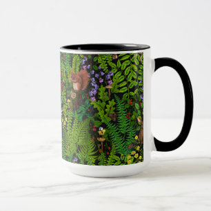 Woodland amimals and plants mug