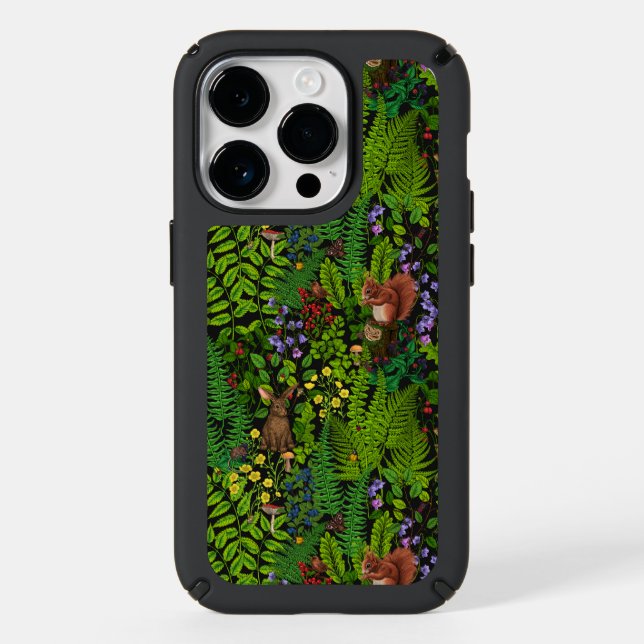 Woodland amimals and plants speck iPhone case (Front)