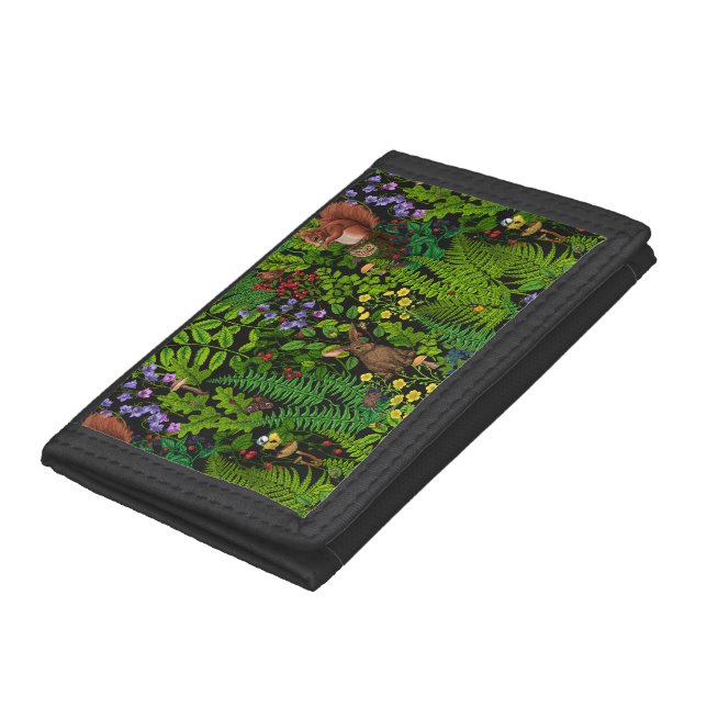Woodland amimals and plants trifold wallet (Bottom)