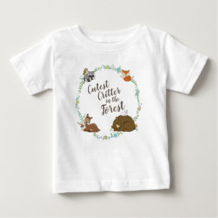 Woodland Animal Baby Shower Baby T-Shirt