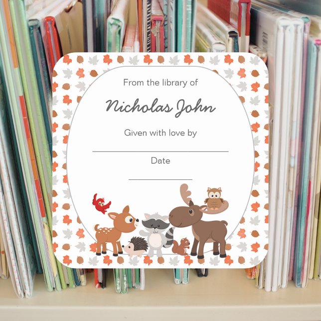 Woodland Animal Baby Shower Bookplates (Creator Uploaded)