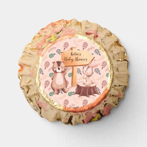 Woodland animal baby shower candy bohemian shower reeses peanut butter cups