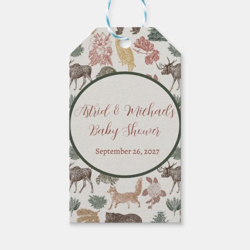 Woodland Animal Baby Shower  Gift Tags