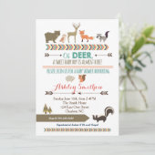 Woodland Animal Baby Shower Invitation (Standing Front)