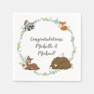 Woodland Animal Baby Shower Napkins