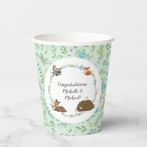 Woodland Animal Baby Shower Paper Cups