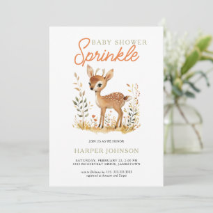 Woodland Animal Baby Shower Sprinkle Invitation