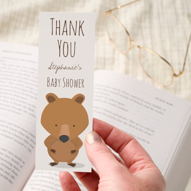 Woodland Animal Baby Shower Thank You Favor Bookmarks (Hand)