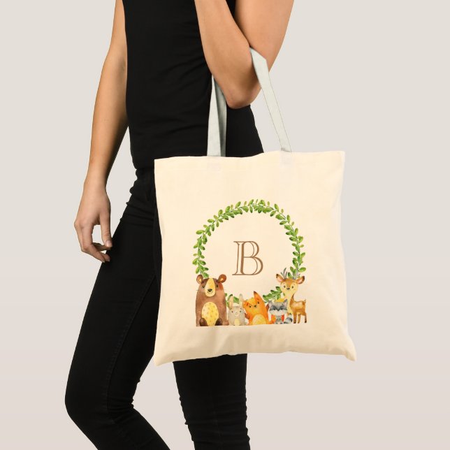 Woodland Animal Baby Tote Bag (Front (Product))