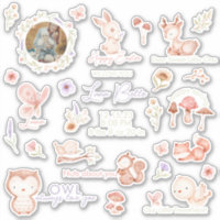 Woodland Animal Baby Vinyl Stickers