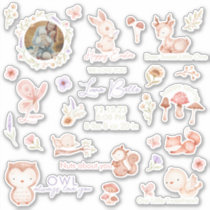 Woodland Animal Baby Vinyl Stickers
