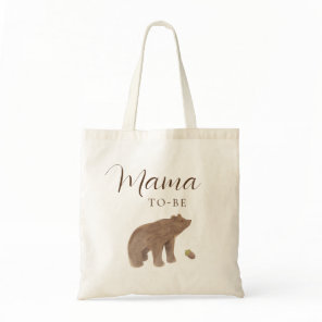Woodland Animal Bear Fall Baby Shower Mama to be Tote Bag