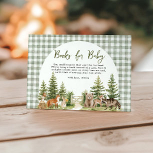 Woodland Animal Books for Baby Shower Enclosure Card