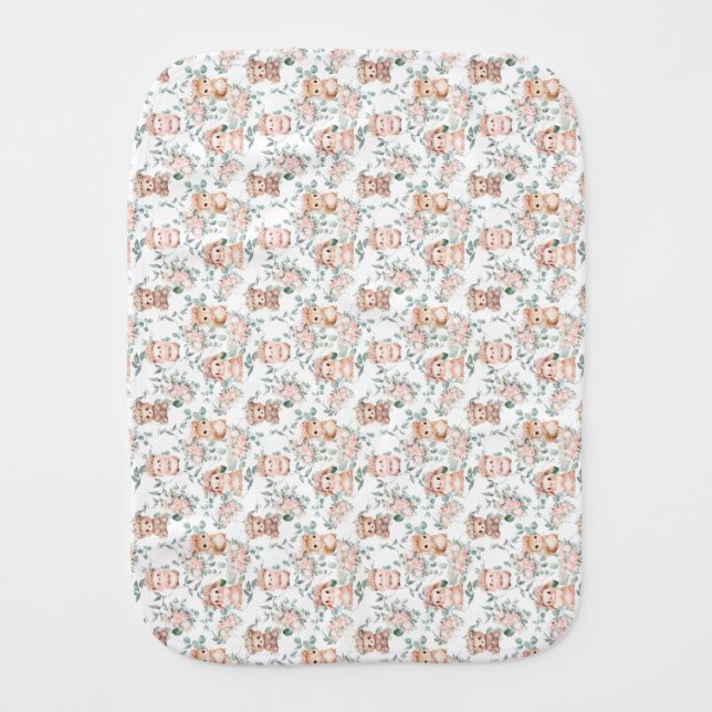 Woodland Animal Burp Cloth (Front)