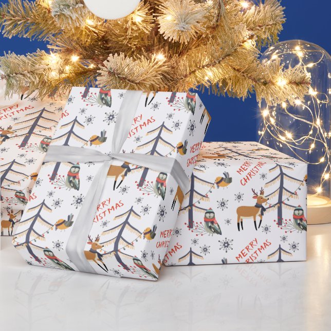 Woodland Animal Christmas Wrapping Paper (Holidays)