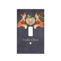 Woodland Animal Creatures, Fox n Vines Newborn Light Switch Cover