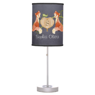 Woodland Animal Creatures, Fox n Vines Newborn Table Lamp