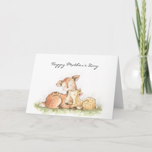 Woodland animal deer card