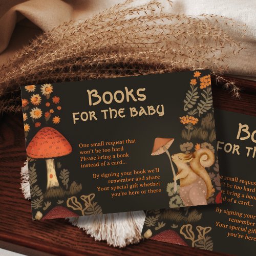 Woodland Animal Enchanted Bring A Book for Baby Enclosure Card