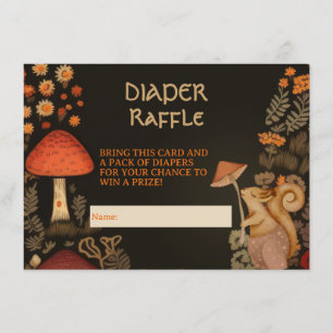 Woodland Animal Enchanted Diaper Raffle Enclosure Card