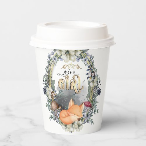 Woodland animal enchanted forest Baby Shower Paper Cups