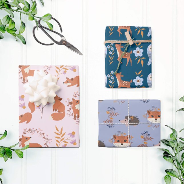 Woodland Animal Enchanted Garden Wrapping Paper Sheets (Creator Uploaded)