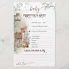 Woodland animal forest greenery Baby Shower game 