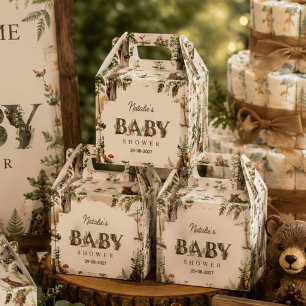 Woodland Animal Forest Wild Pattern baby shower Favor Boxes