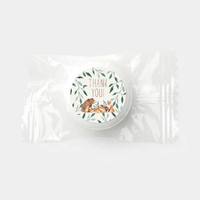 Woodland Animal Friends Baby Shower Life Saver® Mints (Front)