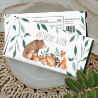 Woodland Animal Friends Birth Announcement