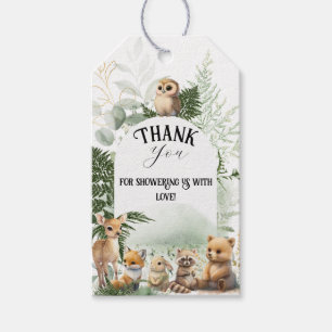 Woodland animal Greenery forest Baby Shower Gift Tags