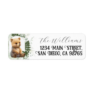 Woodland animal Greenery Forest Book for baby Label