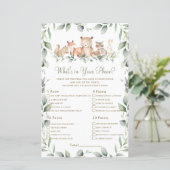 Woodland Animal Greenery What's In Your Phone Game (Standing Front)