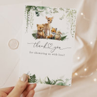 Woodland Animal Neutral Baby Shower Diaper