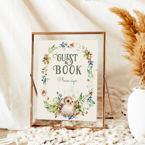 Woodland Animal Neutral Baby Shower Guest Book