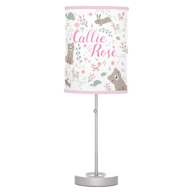 woodland animal nursery lamp