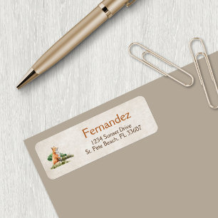 Woodland Animal Return Address Label