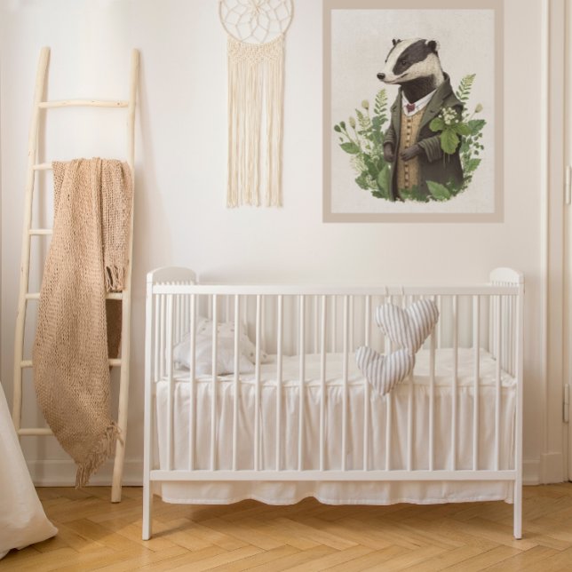 Woodland Animal Rustic Skunk Nursery Faux Canvas Print (Creator Uploaded)